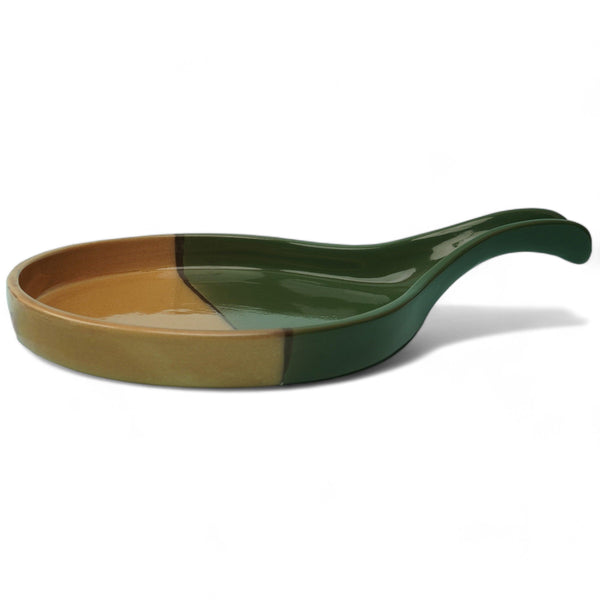 Display image of Split Personality Platter: Two-Tone Temptation – Two-tone ceramic serving platter with bold design, perfect for appetizers and main courses, featuring non-slip base, microwave and dishwasher safe, crafted from lead-free and cadmium-free materials for safe and stylish dining