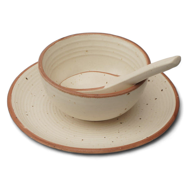 Display image of Whispering Sands Oat of This World Bowl Set - Durable ceramic breakfast bowls, microwave and dishwasher safe, perfect for serving oatmeal and soups, lead-free and stylish design for every meal.