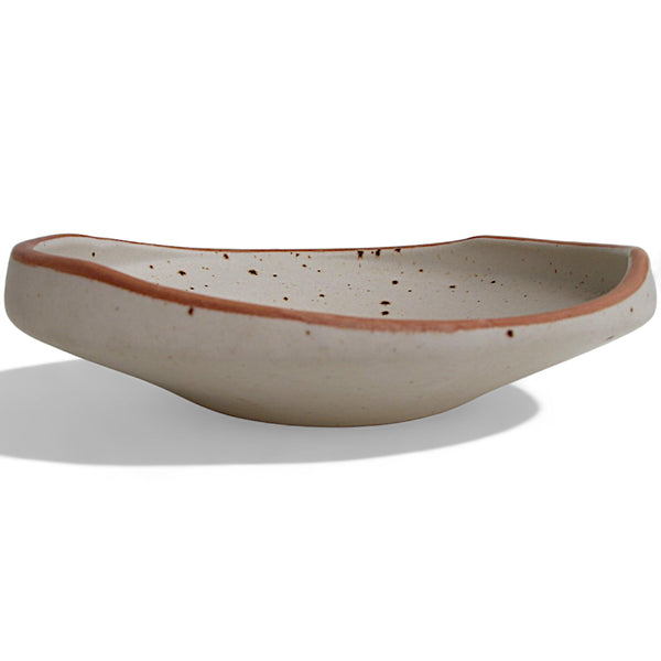 Display image of Whispering Sands: Wabi-Sabi Bowl – Handcrafted ceramic bowl in a natural, imperfect design, perfect for soups, salads, and stews, lead-free, cadmium-free, and microwave safe, featuring a non-slip base for stability, celebrating the beauty of imperfection in modern dining.