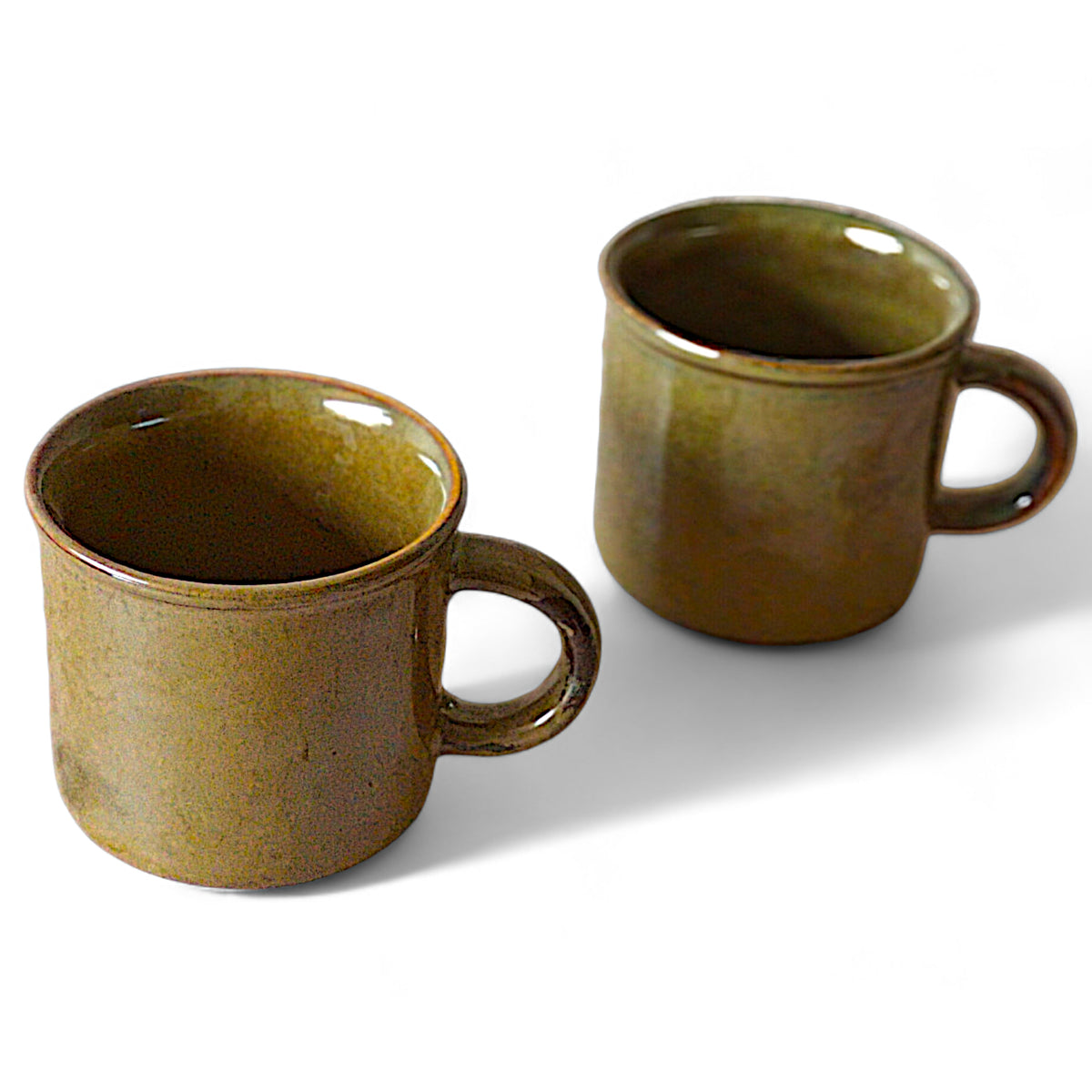 Claymistry Ceramic Mug Combo | Set of 2 | Light Brown | Coffee Mugs | Ceramic Combos | Tea Kettles | 11.5*9*7.5 cms | Glossy