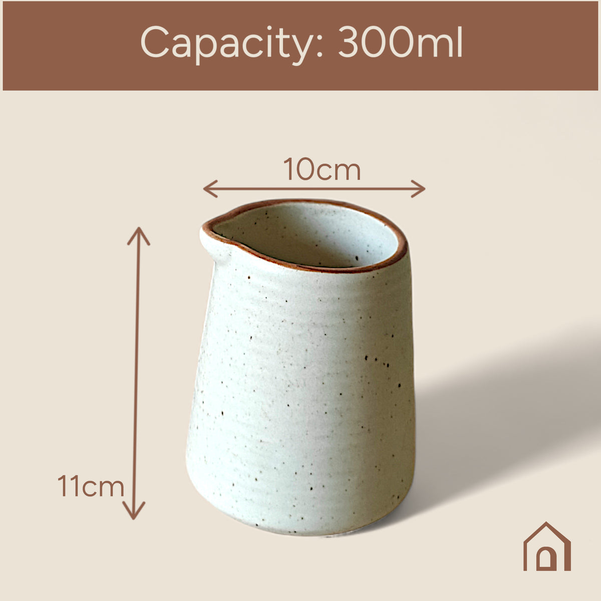 Claymistry Ceramic Mug with rigdes Combo | Set of 2 | Ivory with Brown Edge | Coffee Mugs | Ceramic Combos | Tea Kettles | Jugs | 10*10*11 cms | Matte