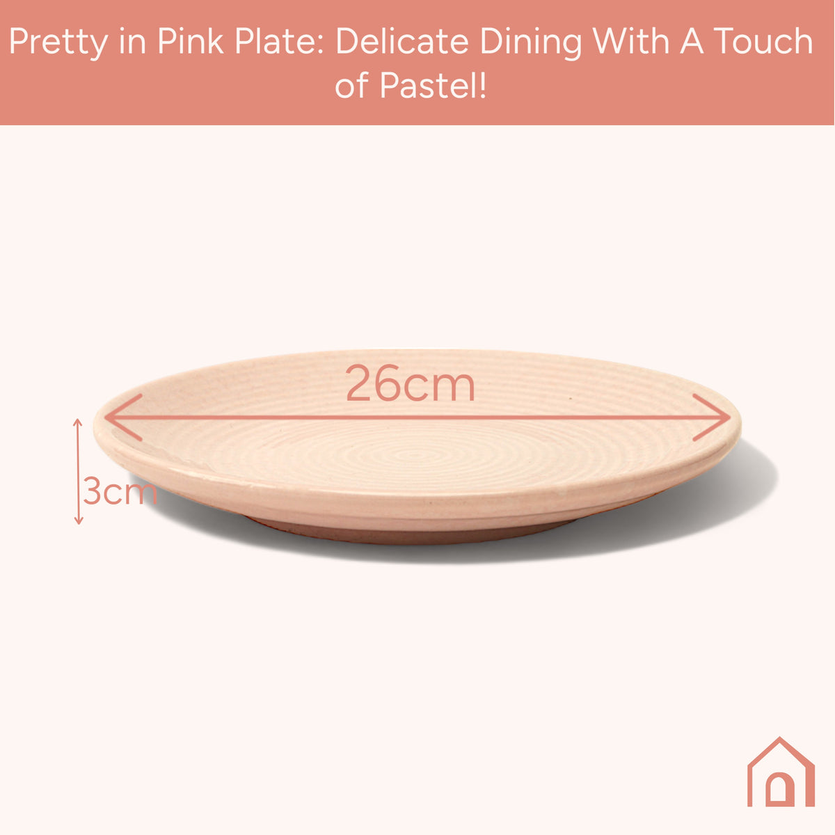 Claymistry Ceramic Dinner & Snacks Rose with Ridges Plate, | Glossy Finish | Dishwasher, Oven & Microwave Safe | Dinnerware Serving Plate Thali | Premium Kitchen Crockery