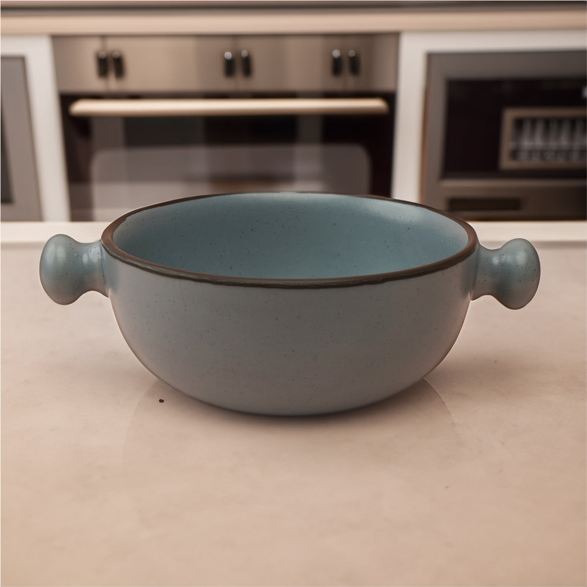 Artisanal Splendor: Handmade Ceramic Bowl with Handles