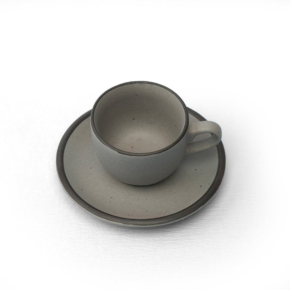 Claymistry Ceramic Saucer and Cup Combo | Classic Black Cupset | Set of 6 | Coffee Mugs | Ceramic Combos | Tea Kettles