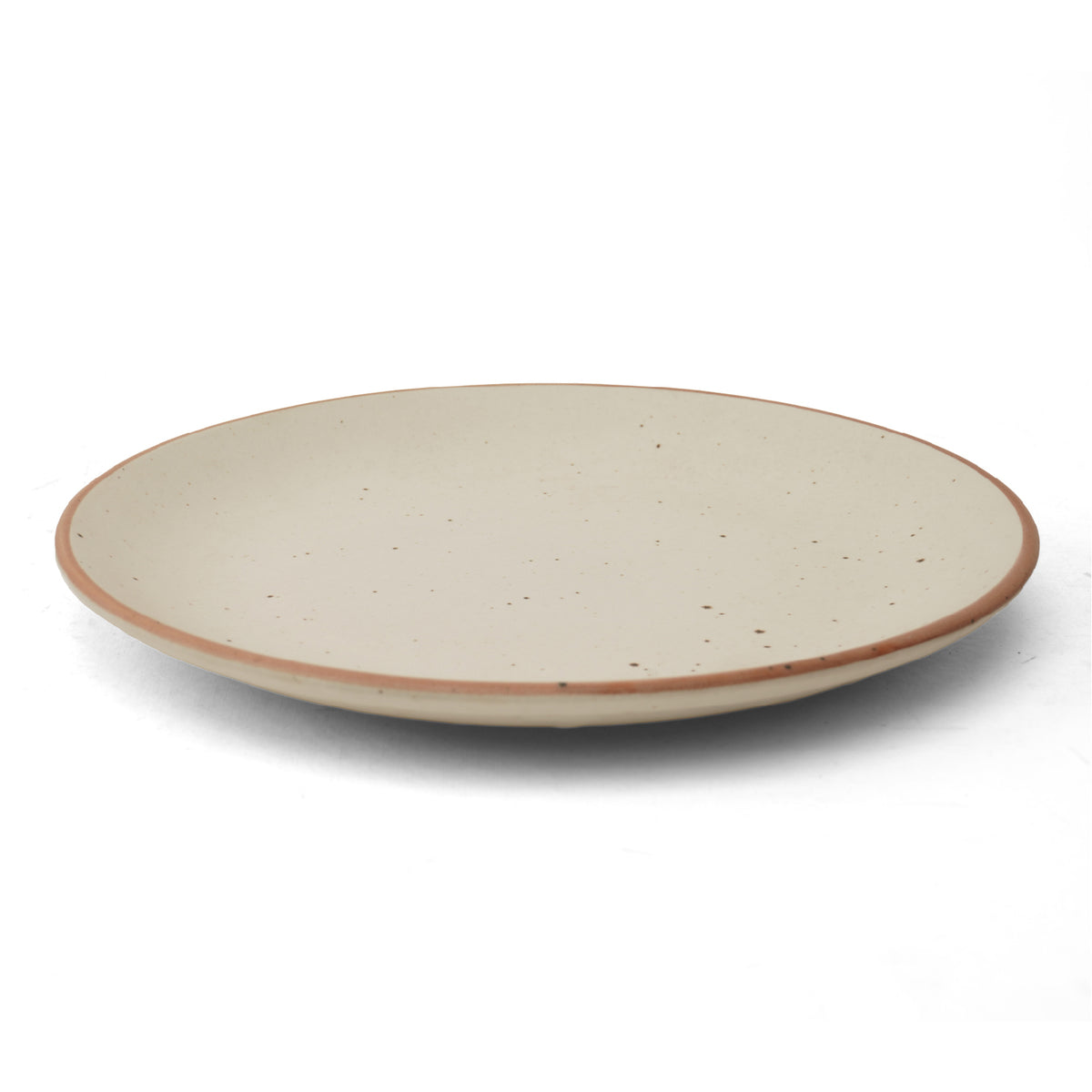 Claymistry Ceramic Quarter Plate Combo | Set of 2 | Biege with brown dots and borders | Ceramic Combos | Dinner Plates | Crockery | Dinnerware